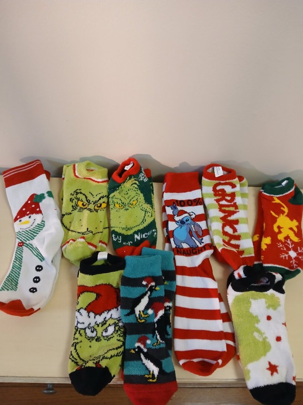 Christmas socks - 9 pair - ankle and long - women/girls